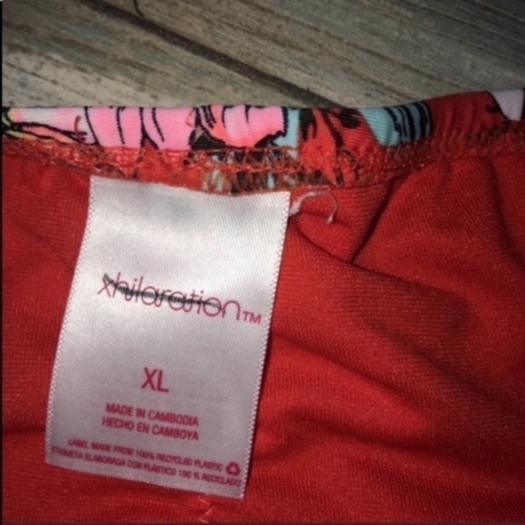 Xhilaration Orange Floral Hipster Bikini Bottoms Women’s XL - Picture 4 of 6
